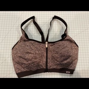 Marled gray VSX Victoria’s Secret knockout sports bra 32dd